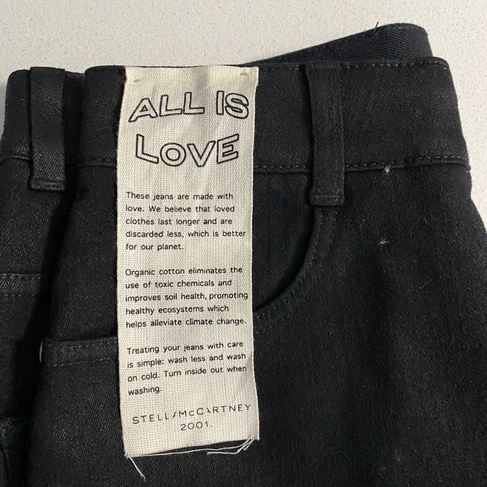 New Stella McCartney Black High Waist Straight 26
